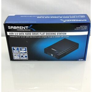 Sabrent EC-DFLT USB 3.0 SATA Hard Drive Flat Docking Station 2.5 3.5 HDD SSD